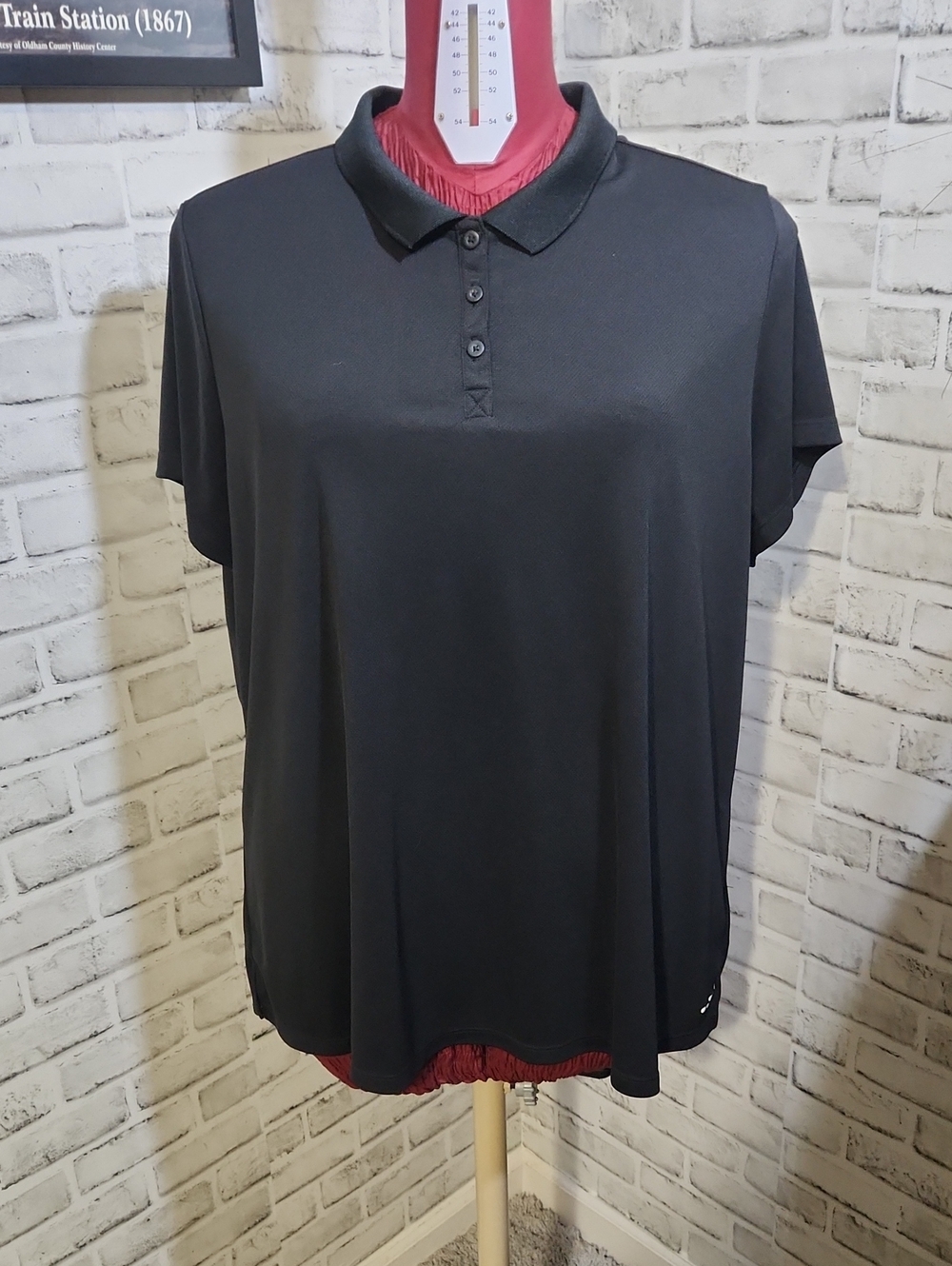 bcg Black Polo-Style Women's Top